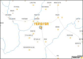 map of Yéridyon