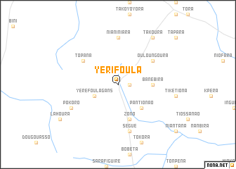 map of Yérifoula