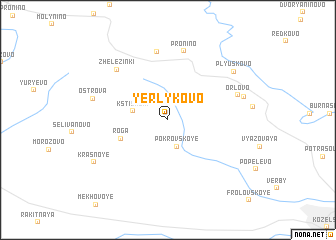 map of Yerlykovo