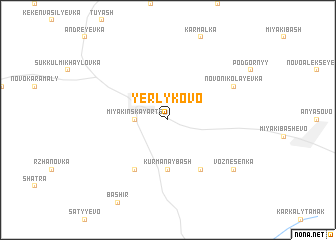 map of Yerlykovo