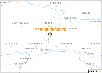 map of Yermakovskaya