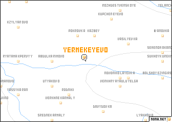 map of Yermekeyevo