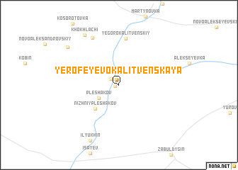 map of Yerofeyevo-Kalitvenskaya