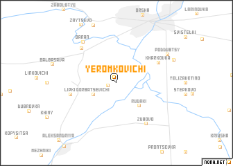 map of Yeromkovichi