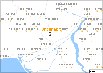 map of Yérondas