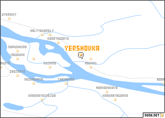 map of Yershovka