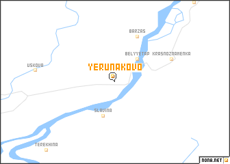 map of Yerunakovo