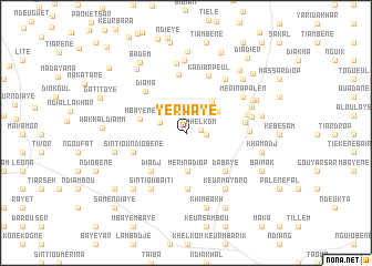 map of Yerwaye