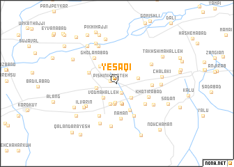 map of Yesāqī