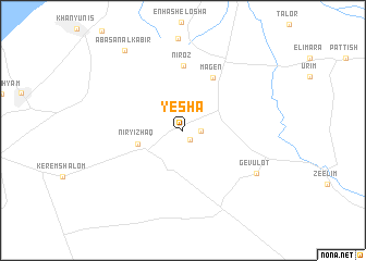 map of Yesha‘