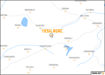 map of Yeşilağaç