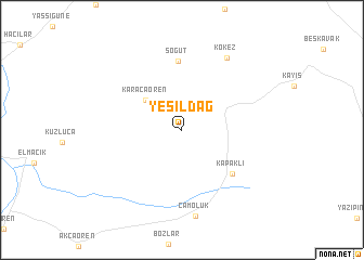 map of Yeşildağ