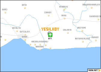 map of Yeşilköy