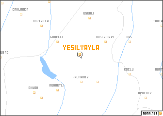 map of Yeşilyayla