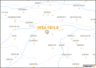 map of Yeşilyayla