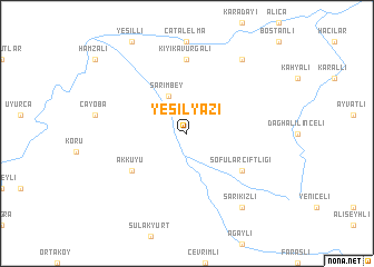 map of Yeşilyazı