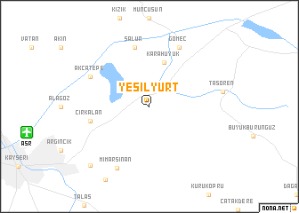 map of Yeşilyurt