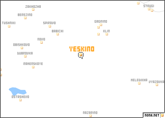 map of Yeskino