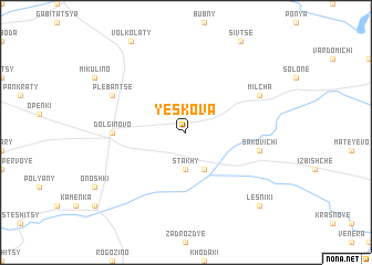 map of Yesʼkova