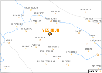 map of Yesʼkova