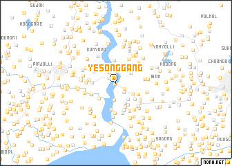 map of Yesŏnggang