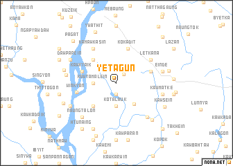 map of Yetagun