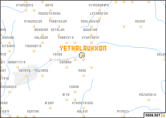 map of Ye-tha-lauk-kon