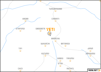 map of Yeti