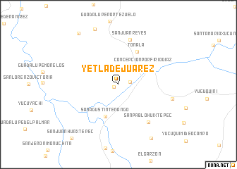 map of Yetla de Juárez