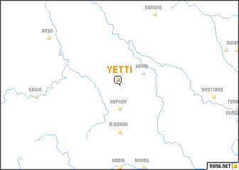 map of Yetti