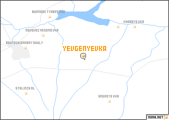 map of Yevgenʼyevka