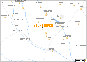 map of Yevhenivka