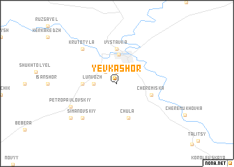 map of Yevka-Shor