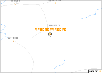 map of Yevropeyskaya