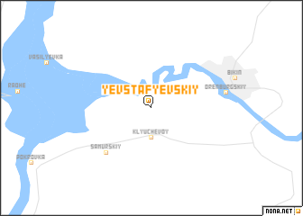 map of Yevstaf\