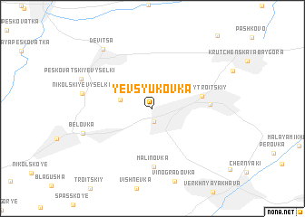 map of Yevsyukovka