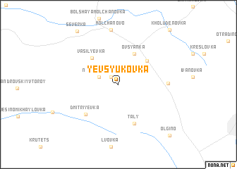 map of Yevsyukovka