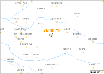 map of Yewanya