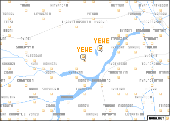 map of Yewe