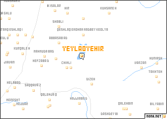 map of Yeylāo-ye Hīr