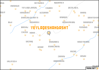 map of Yeylāq-e Shāhdasht