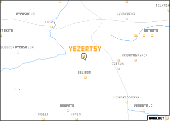 map of Yezertsy