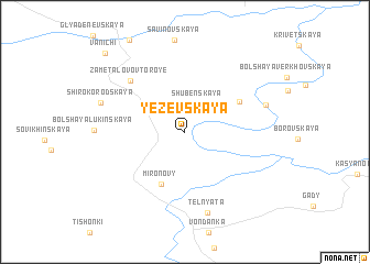 map of Yezevskaya