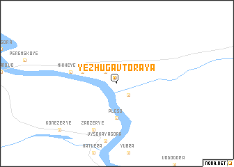 map of Yezhuga Vtoraya