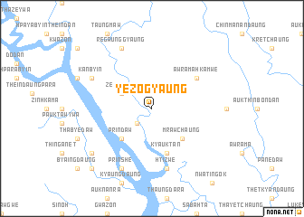 map of Yezogyaung