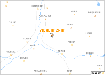 map of Yichuanzhan