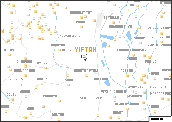 map of Yiftaẖ