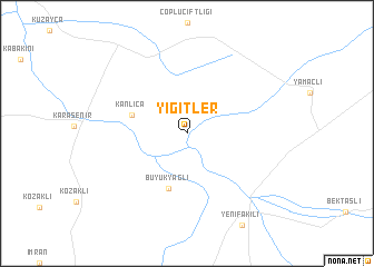 map of Yiğitler