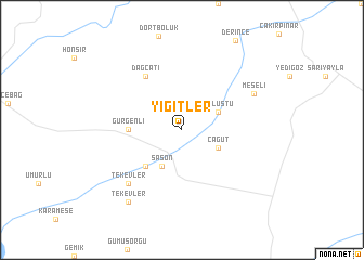 map of Yiğitler