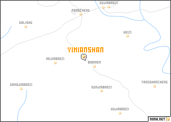 map of Yimianshan